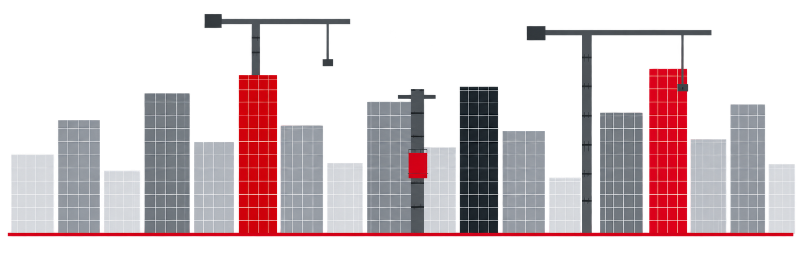 Construction skyline illustration